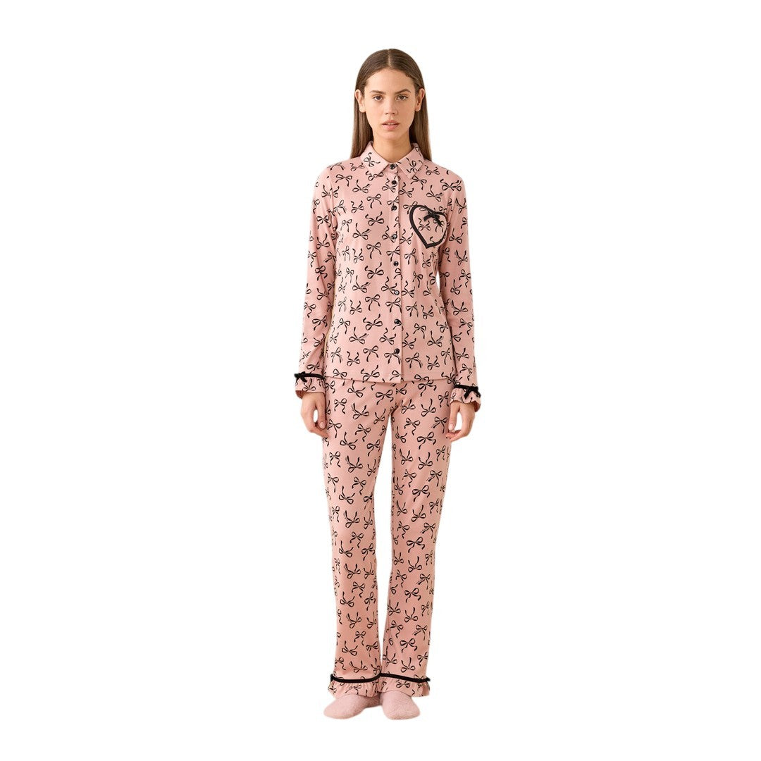 Noidinotte Pigiama Aperto Donna Caldo Cotone - FA009810