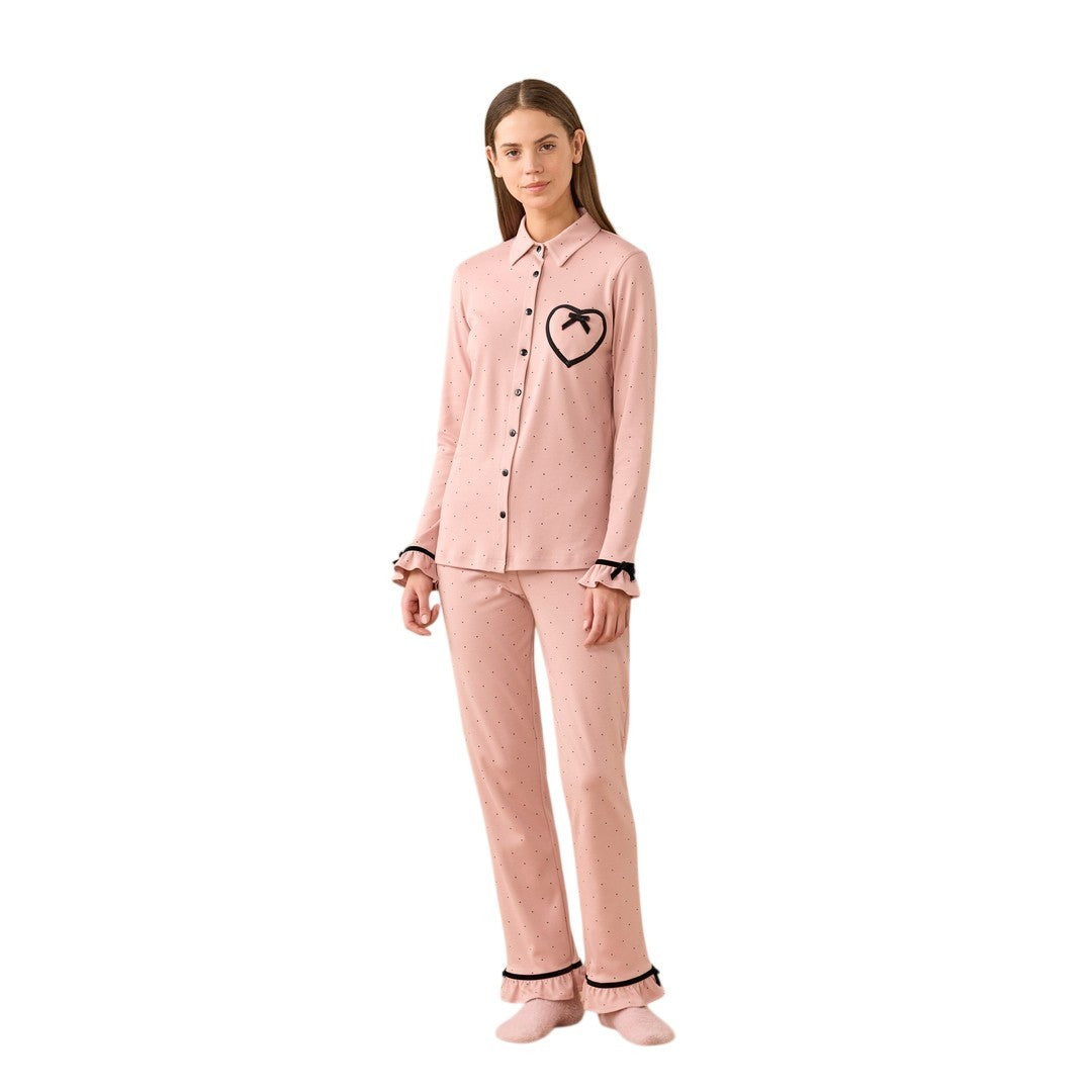 Noidinotte Pigiama Aperto Donna Caldo Cotone - FA009810