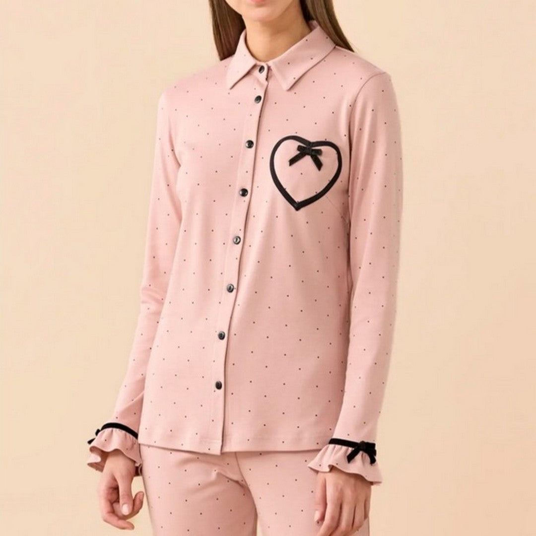 Noidinotte Pigiama Aperto Donna Caldo Cotone - FA009810