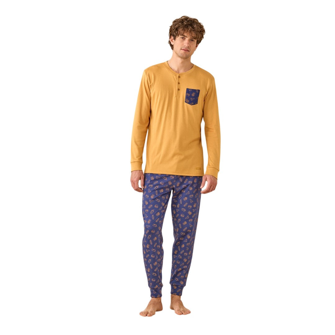 Noidinotte Pigiama Uomo Caldo Cotone - FC003319