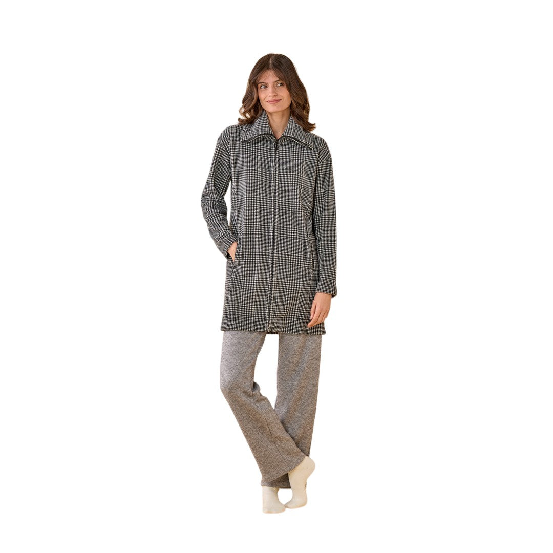 Noidinotte Vestaglia Donna Micropile con Zip - GE003157