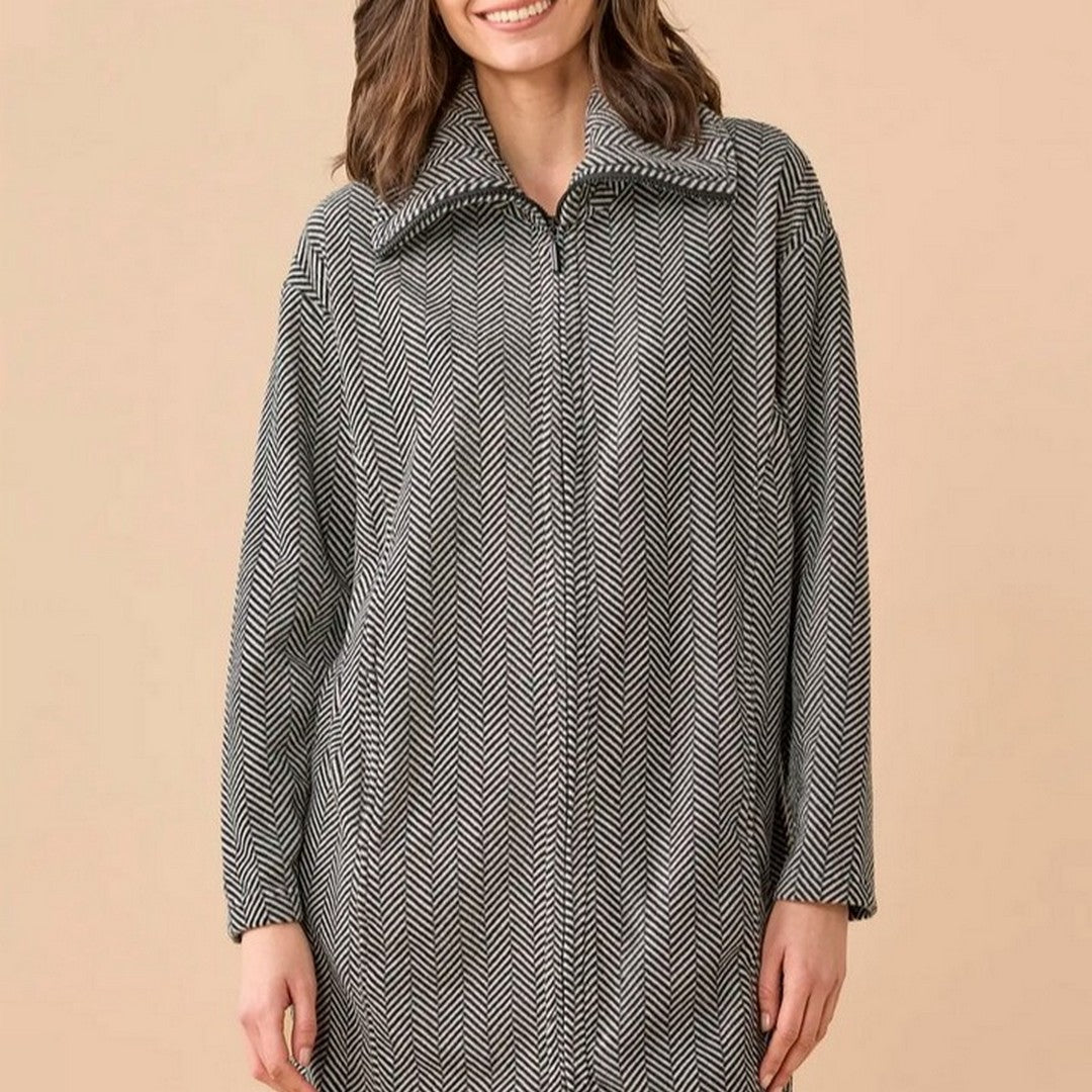 Noidinotte Vestaglia Donna Micropile con Zip - GE003157