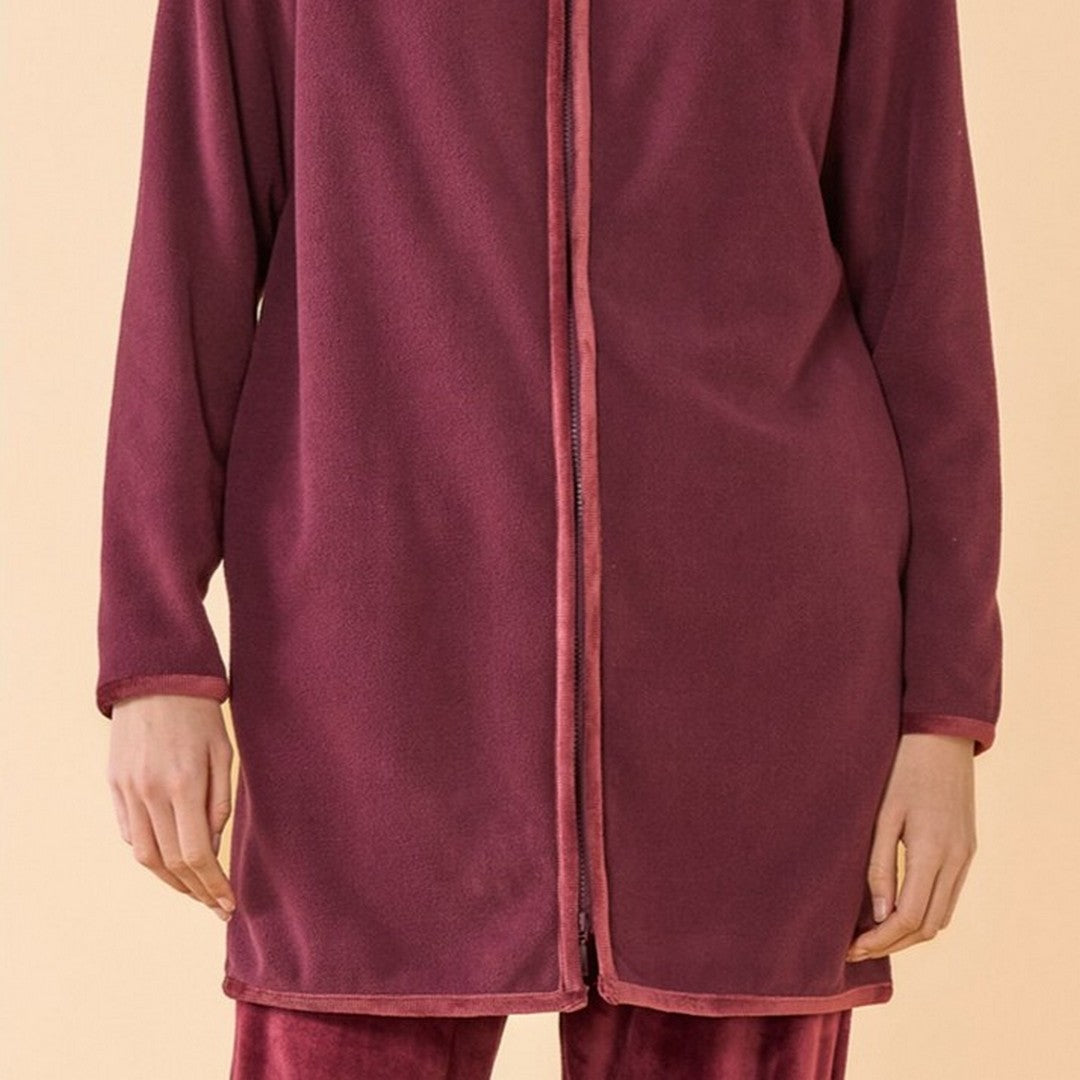 Noidinotte Vestaglia Donna Micropile Taglia Plus con Zip - GE003226