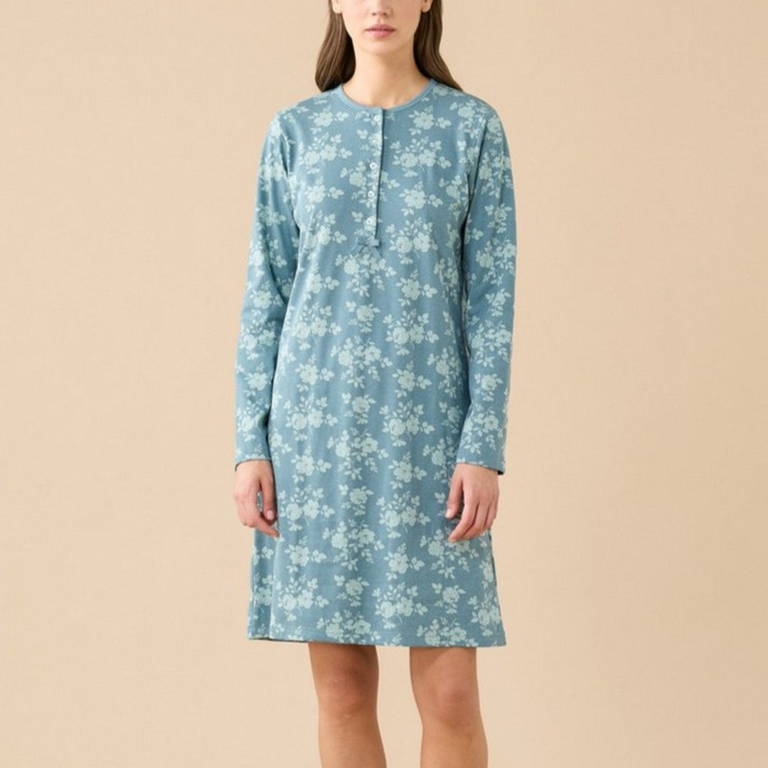 Noidinotte Camicia Da Notte Donna Caldo Cotone - LA003657