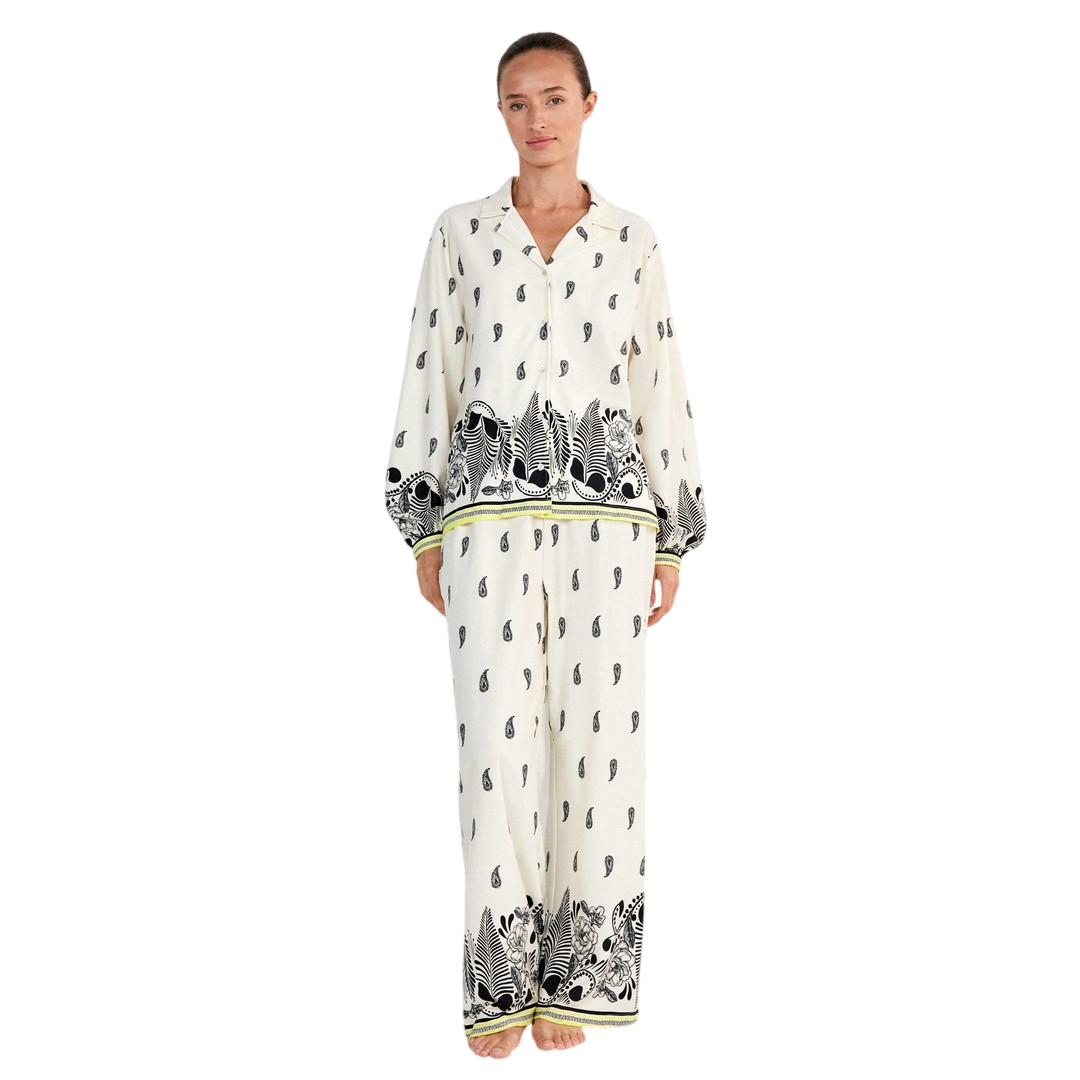 Gisela Pigiama Donna Aperto Lungo Stampato 20429/20430