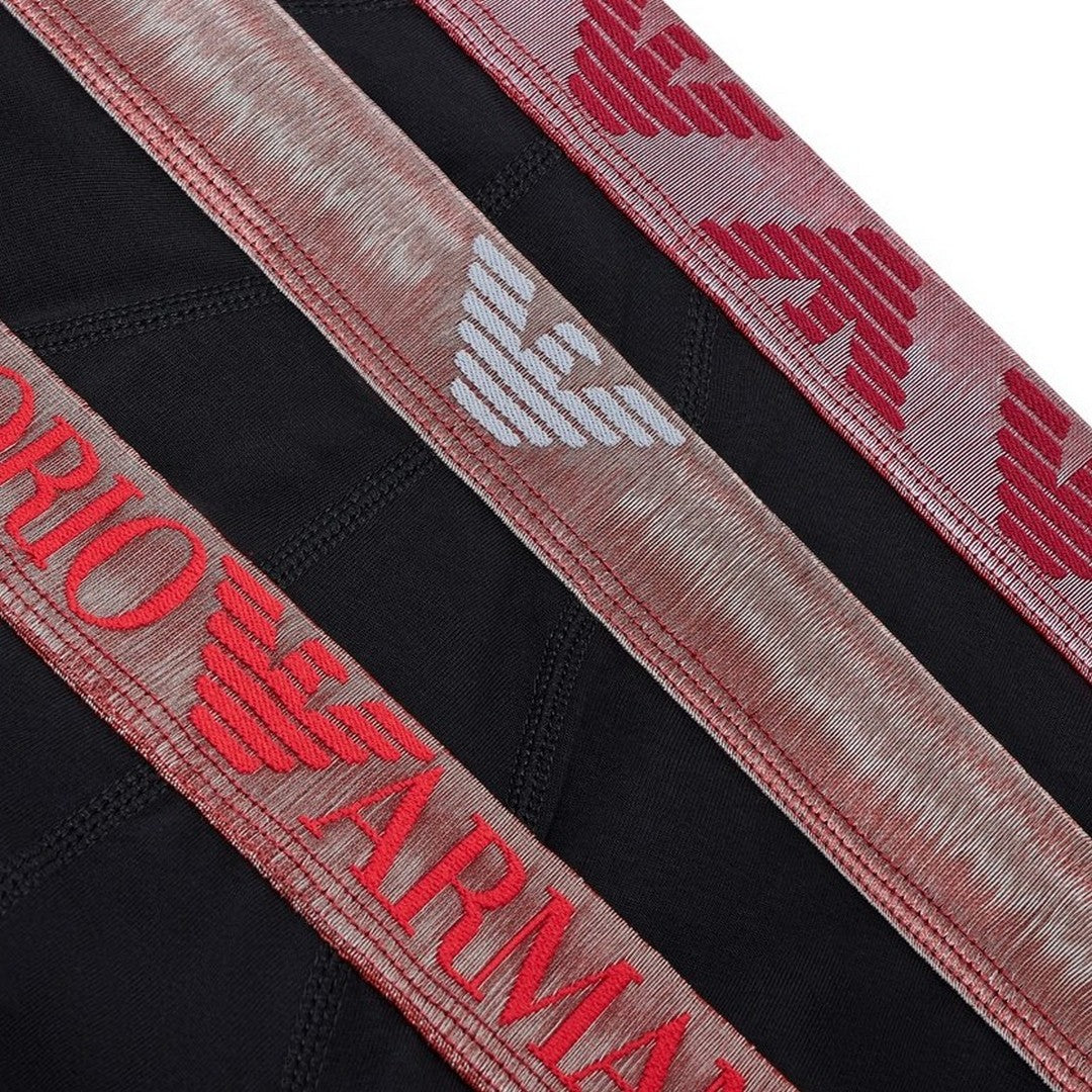Emporio Armani 3 Pack Slip Uomo Elastico Logato Lucido - EM000258 AF25020 MC061