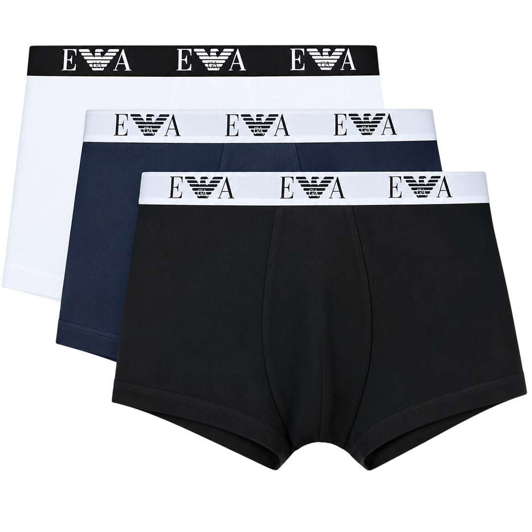 Emporio Armani Uomo 3 Pack Boxer Logo Cotone Elastico - EM000259 AF14131 M0042
