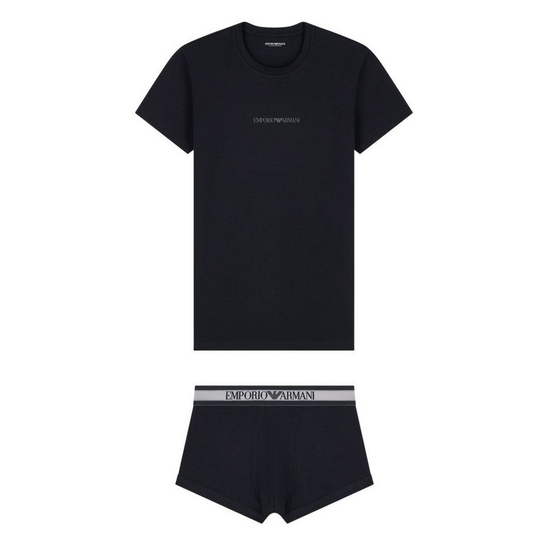 Emporio Armani Uomo Set T-Shirt + Boxer Cotone Stretch - EM000398 AF25026 UC001