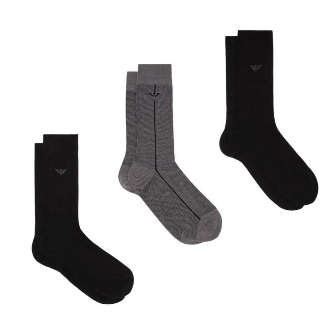 Emporio Armani Uomo 3 Pack Calze Corte Caldo Cotone - EM000554 AF25460 MC648