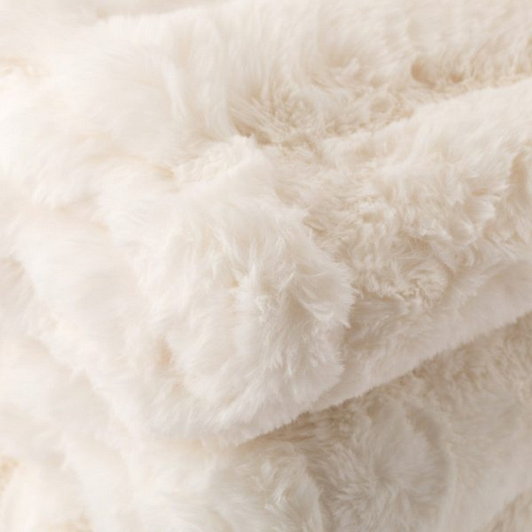 Riviera Owen Plaid Ecopelliccia Luxury Effetto Wave Bianco Antico DD0624