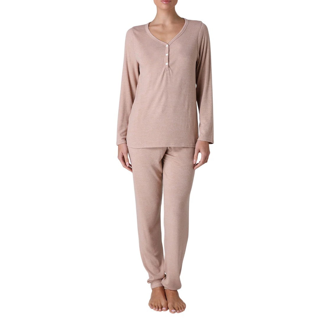 Lovable Donna Pigiama Lungo Serafino Warm Fluffy - 9L0F3R