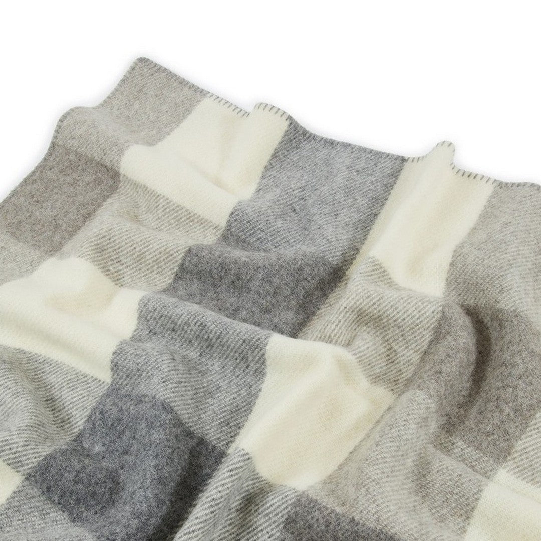 Lanerossi Plaid 100% Pura Lana Vergine Adamello Check Bordata 160x210