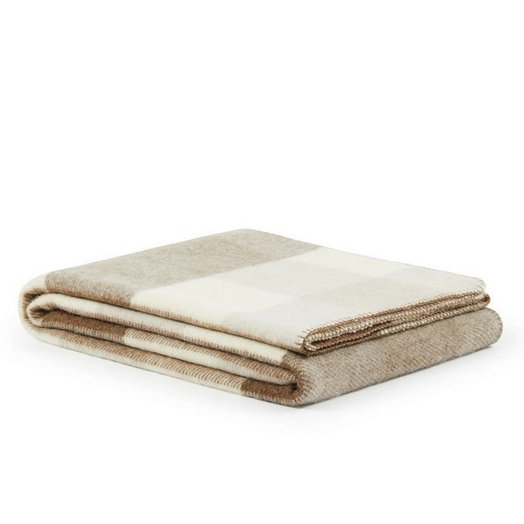 Lanerossi Plaid 100% Pura Lana Vergine Adamello Check Bordata 160x210