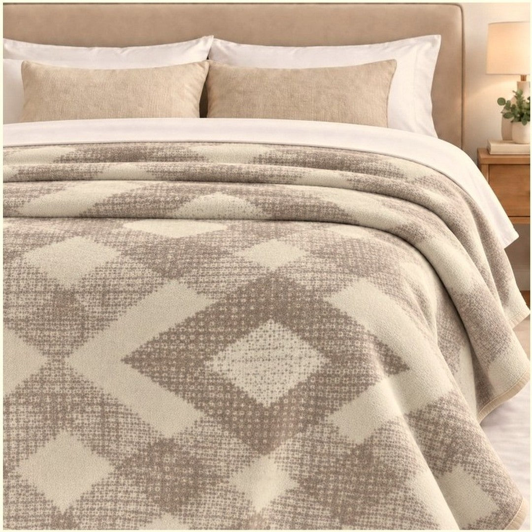 Somma Coperta 100% Lana Vergine Grace Scozzese 230x270