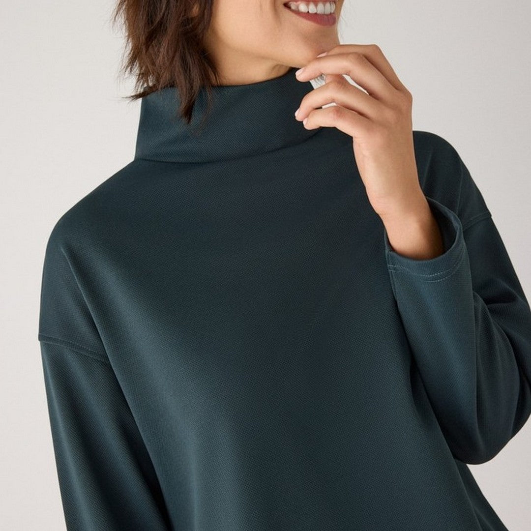 Ysabel Mora Maglione Donna in Piqué con Collo Alto - 70749
