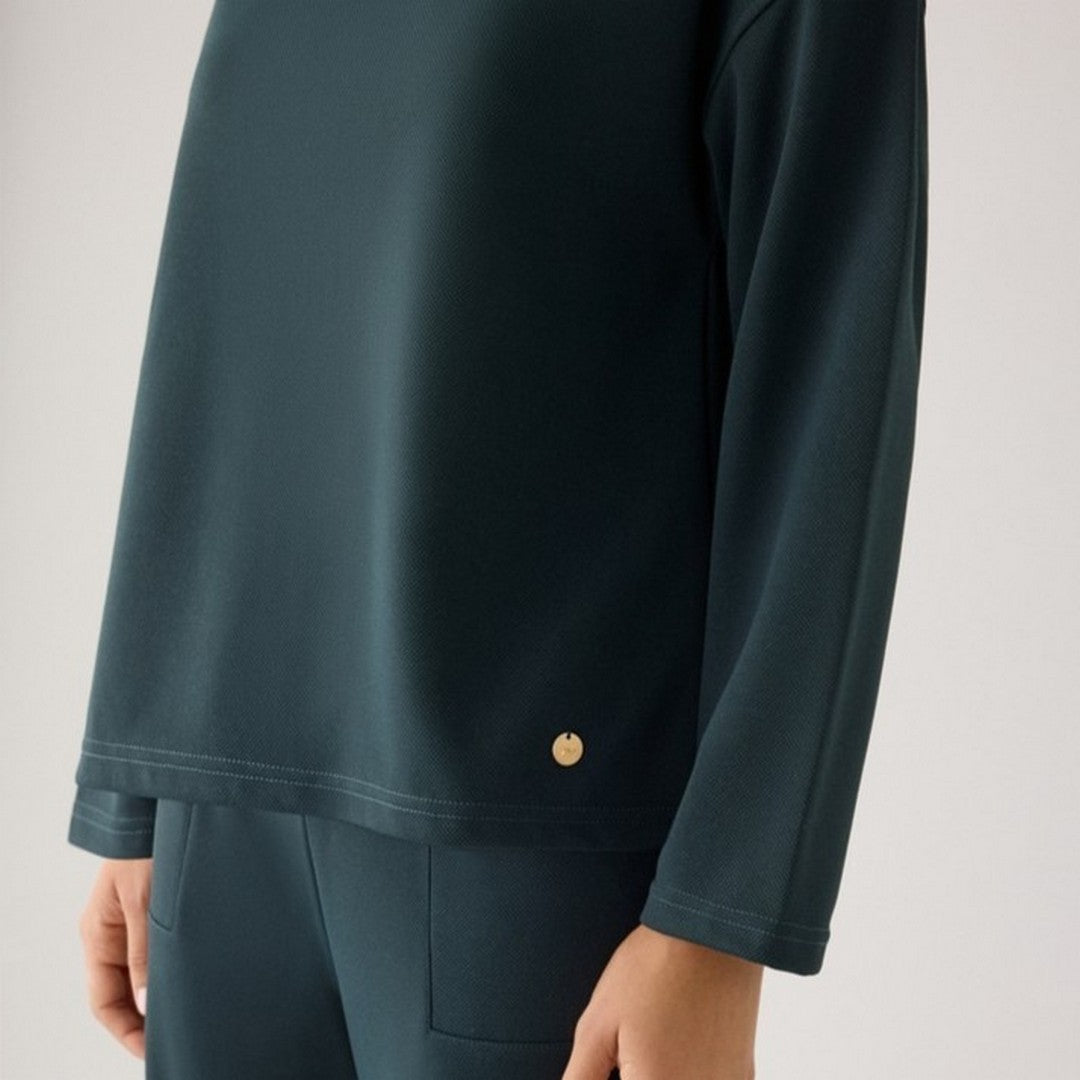Ysabel Mora Maglione Donna in Piqué con Collo Alto - 70749