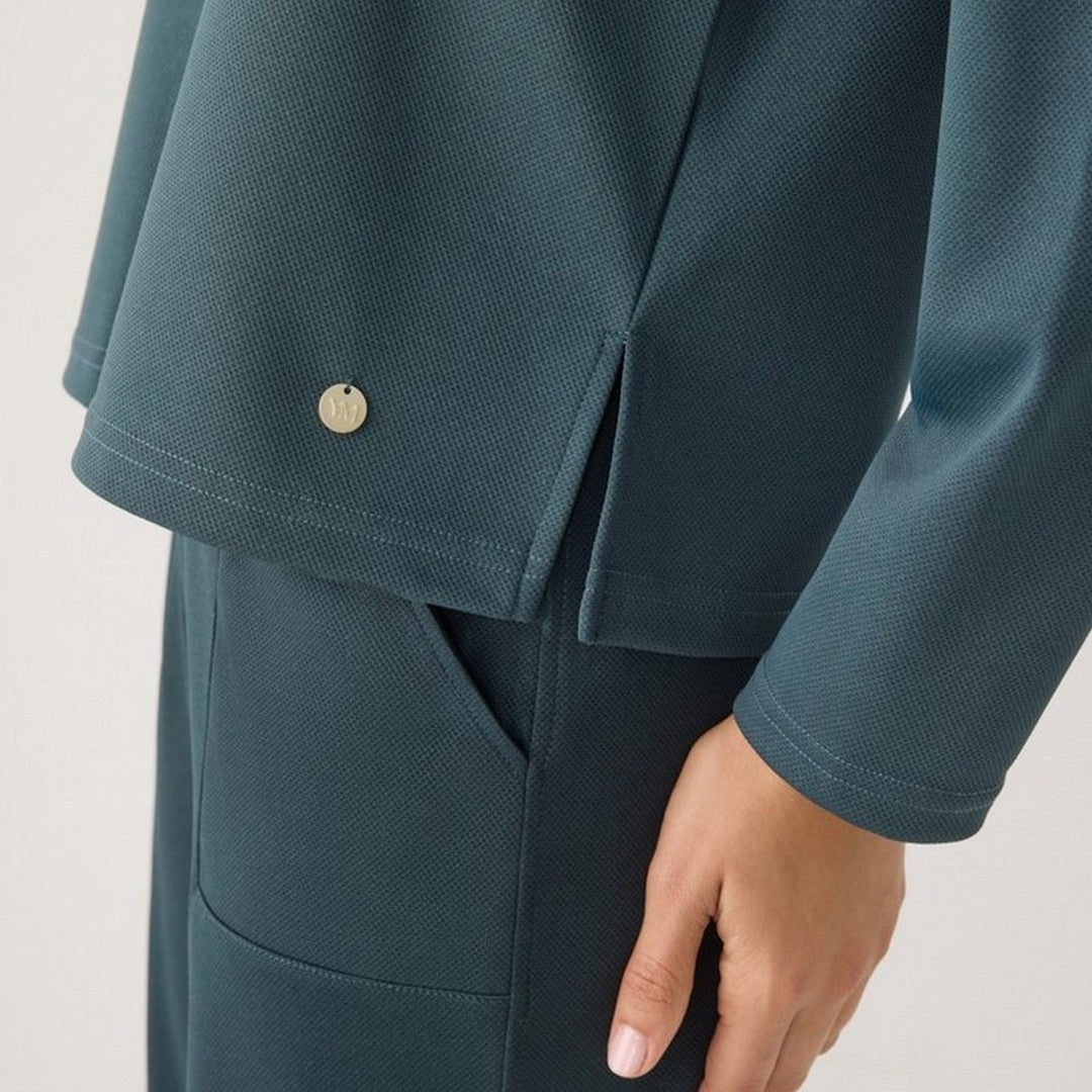 Ysabel Mora Maglione Donna in Piqué con Collo Alto - 70750