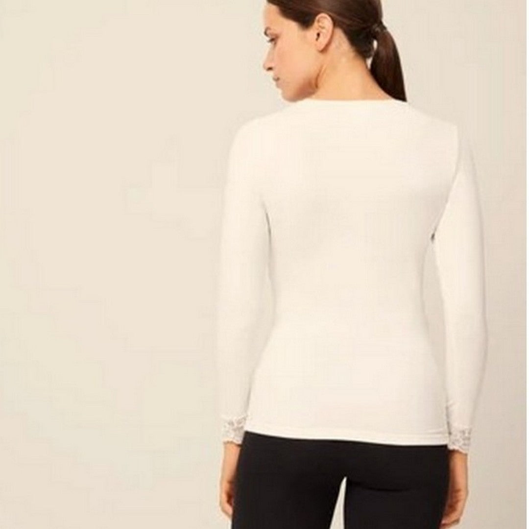 Ysabel Mora Maglia Termica Donna a Maniche Lunghe Con Pizzo - 70005