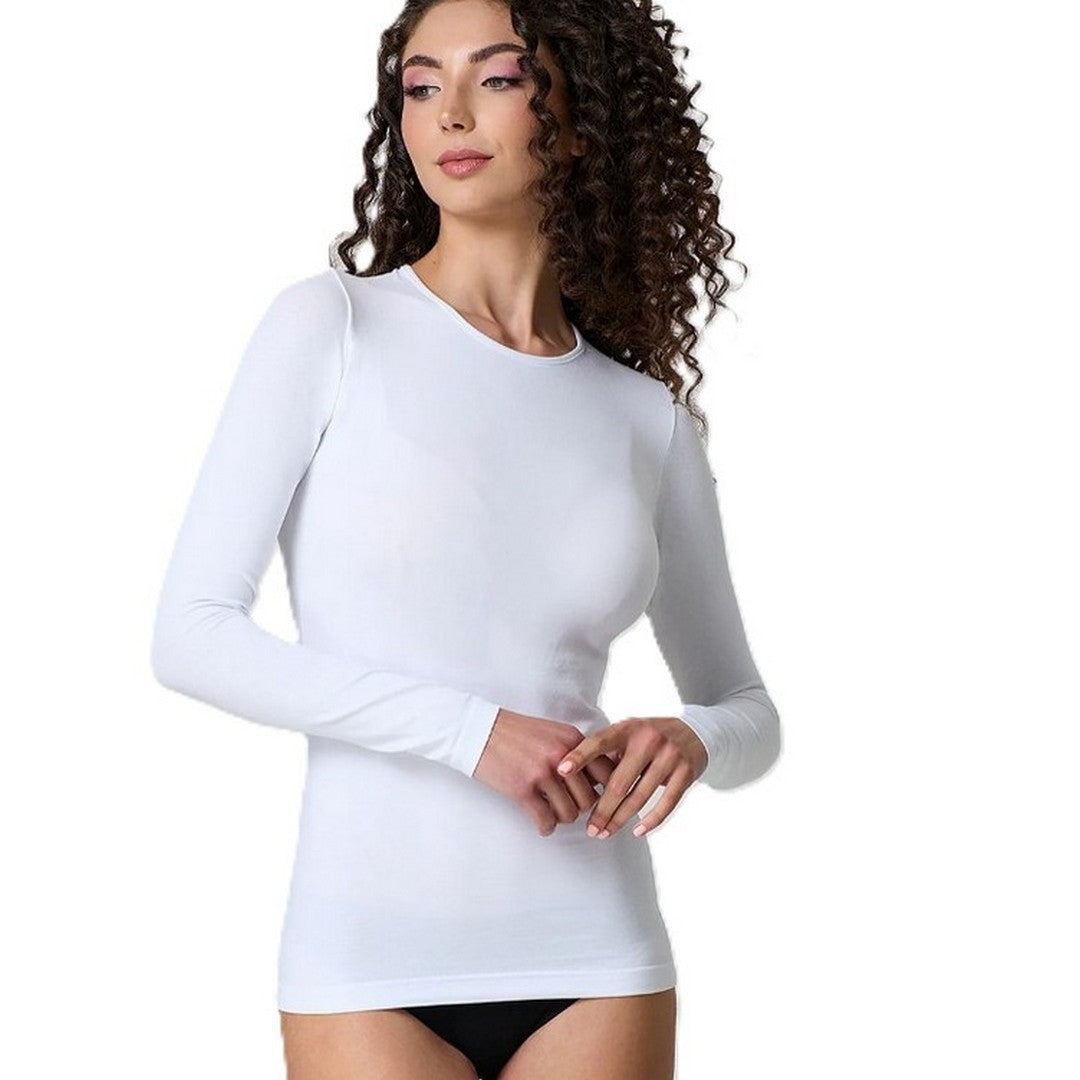 Jadea Maglia Donna Girocollo Cotone Elastico
