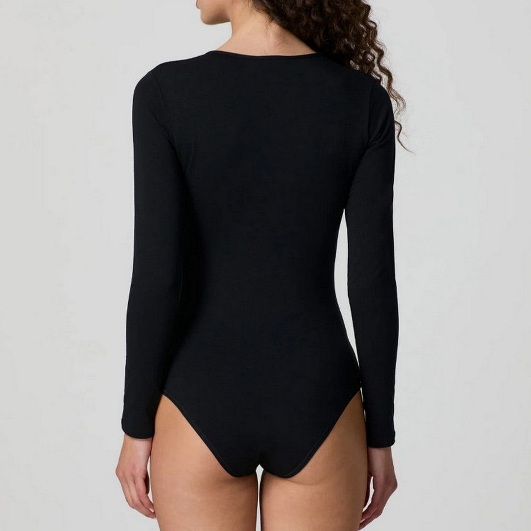 Jadea Body Donna Manica Lunga con Scollo Profondo