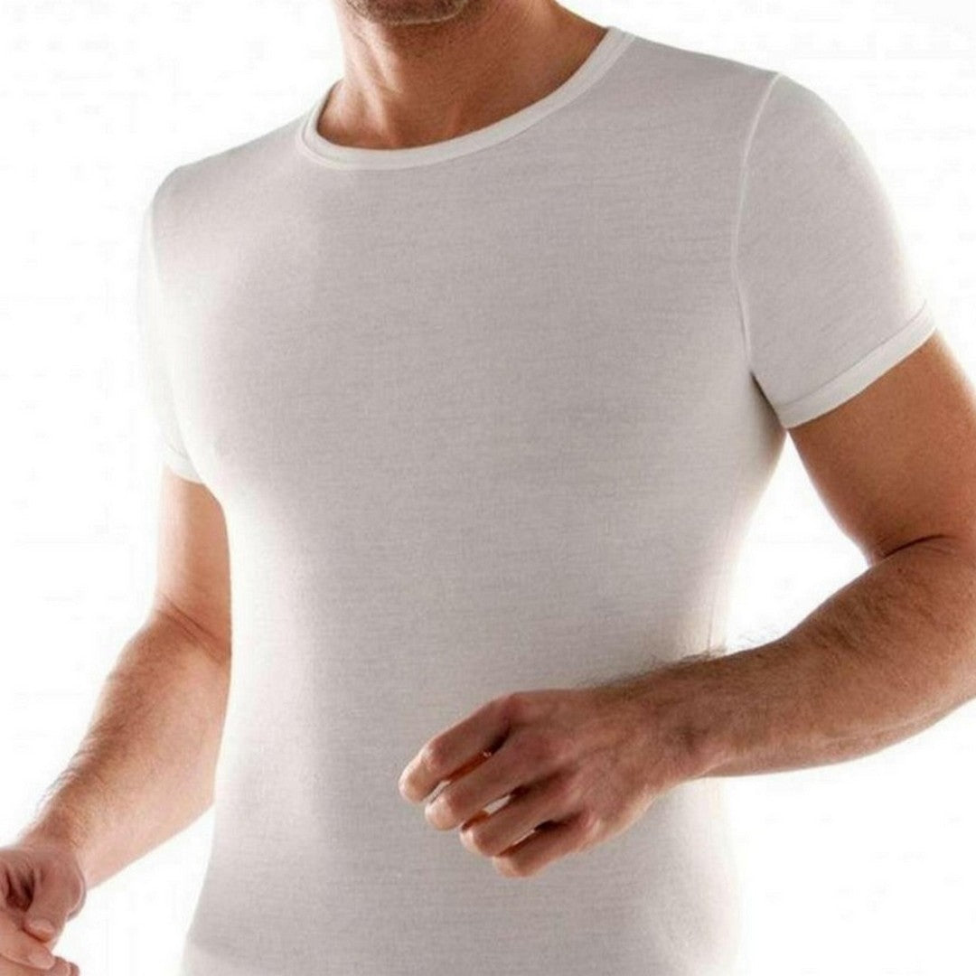 Liabel Maglia Uomo Girocollo Lana e Cotone Easy Wash