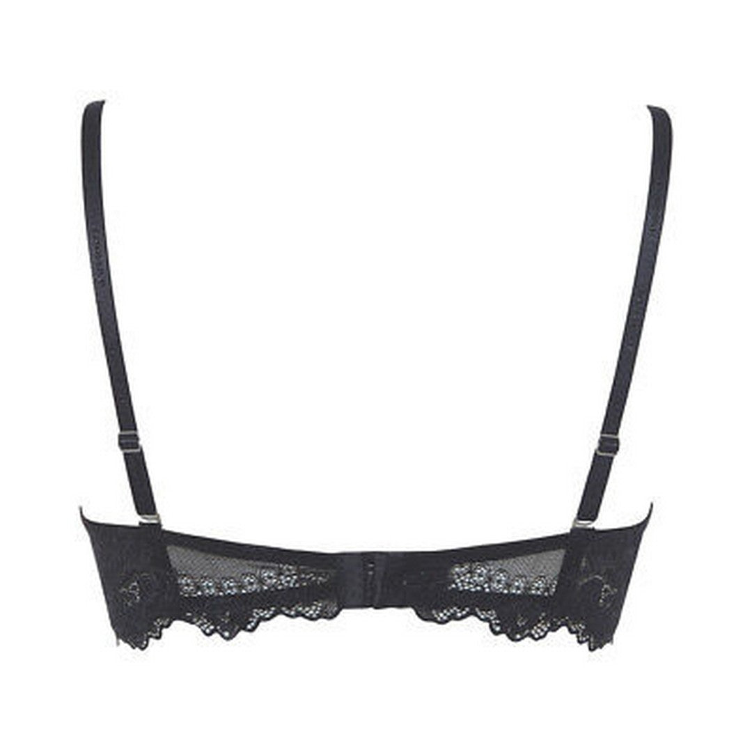 Lormar Reggiseno a fascia con coppe in pizzo nero