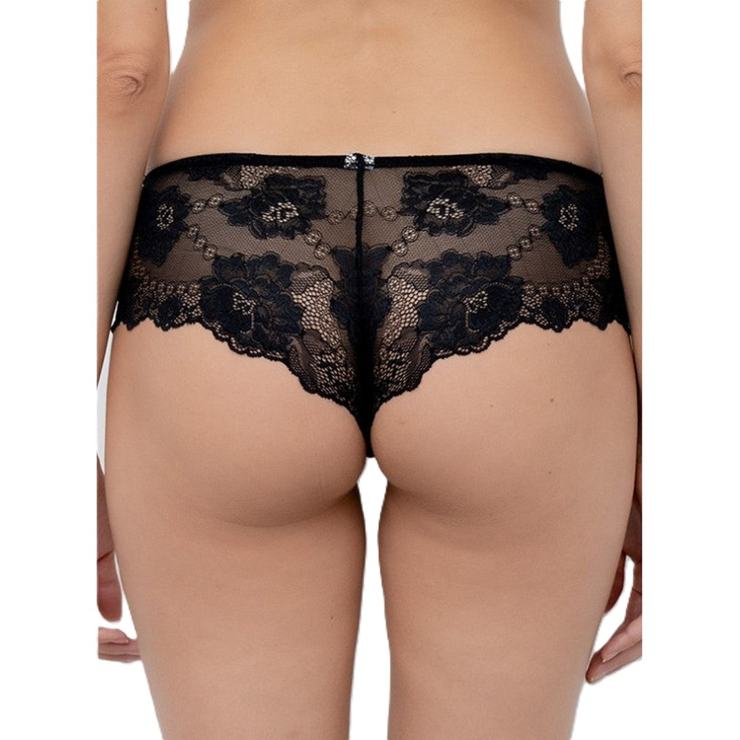 Lormar short in pizzo elastico Deluxe nero