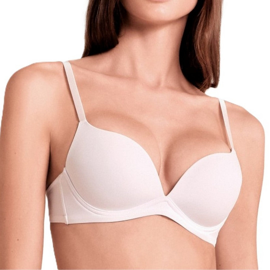 Lormar Reggiseno Donna Push-up liscio Senza Ferretto Bianco
