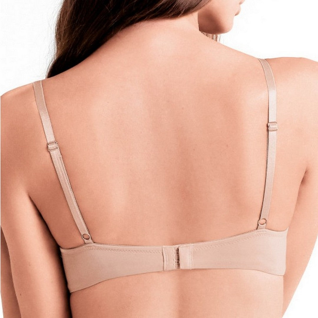 Lormar Reggiseno Donna Push-up liscio Senza Ferretto Nudo