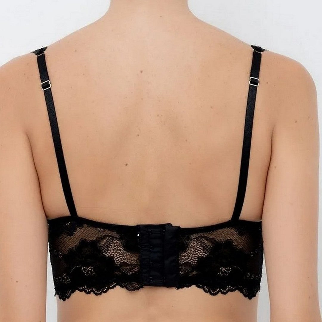 Lormar Reggiseno Donna Bralette Push-up in Pizzo