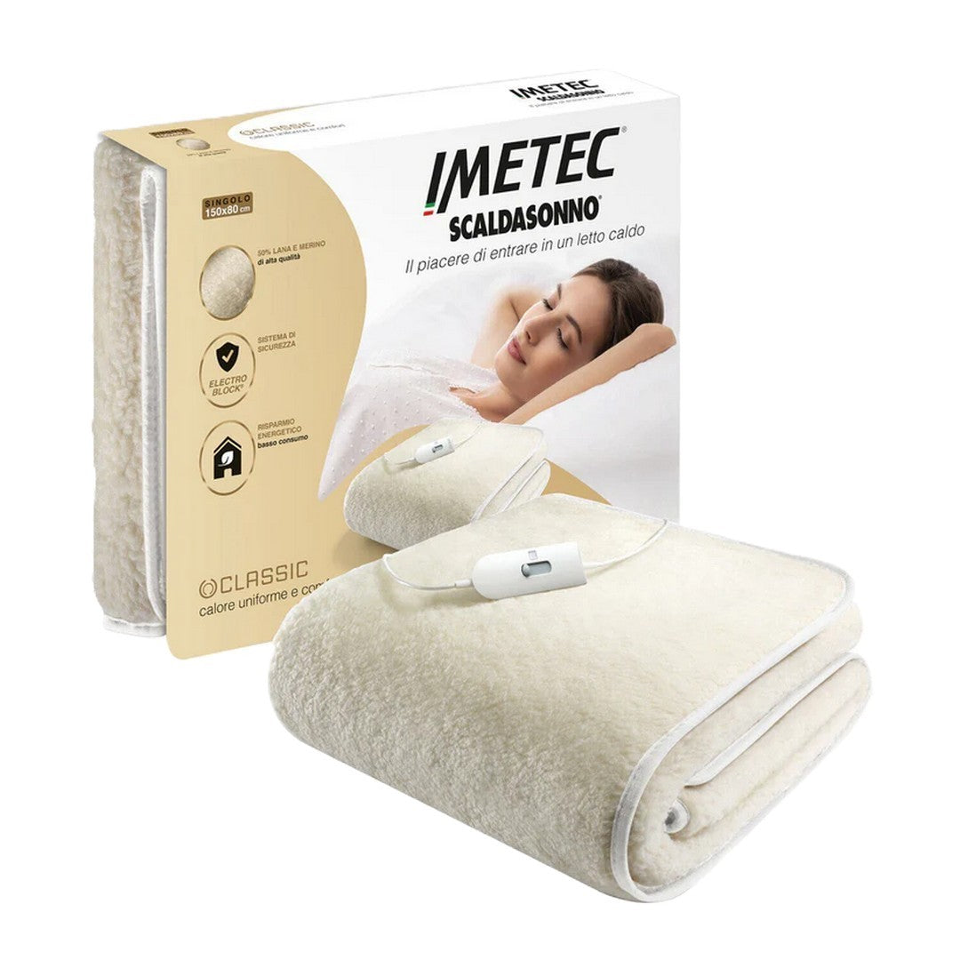 Imetec Scaldasonno Classic Matrimoniale 150x160 cm 50% Lana Merino