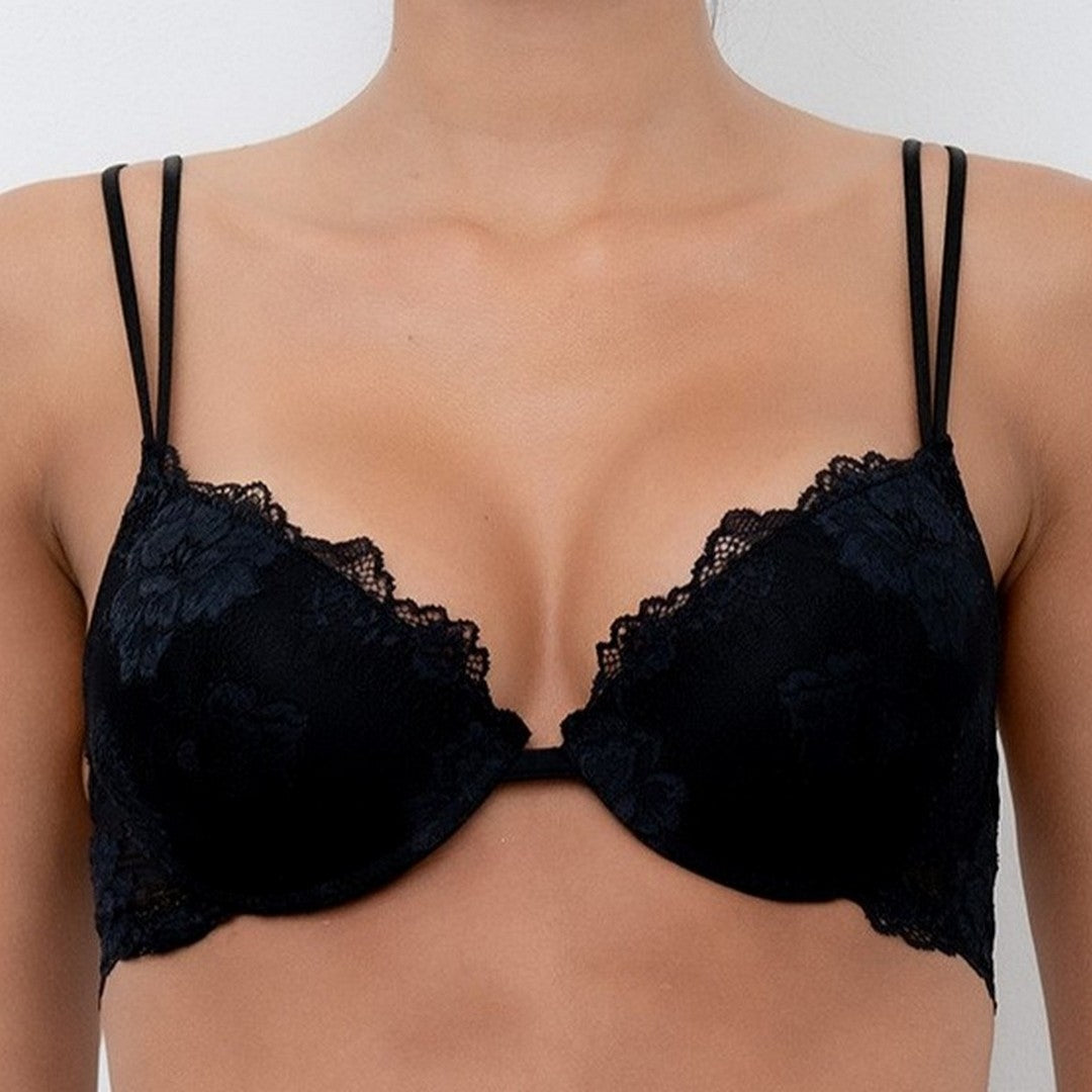 Lormar Donna Reggiseno Push-up in Pizzo