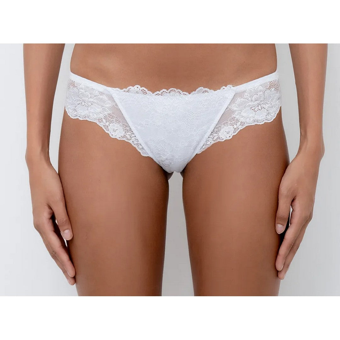 Lormar slip donna in pizzo perfect bianco