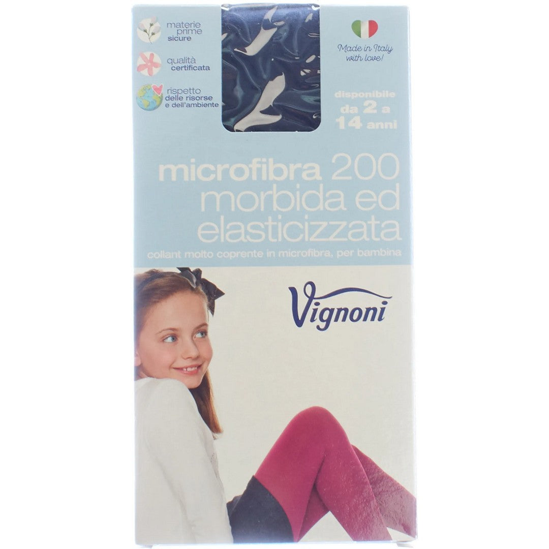 Vignoni Collant Bambina 200 Denari in Microfibra Blu