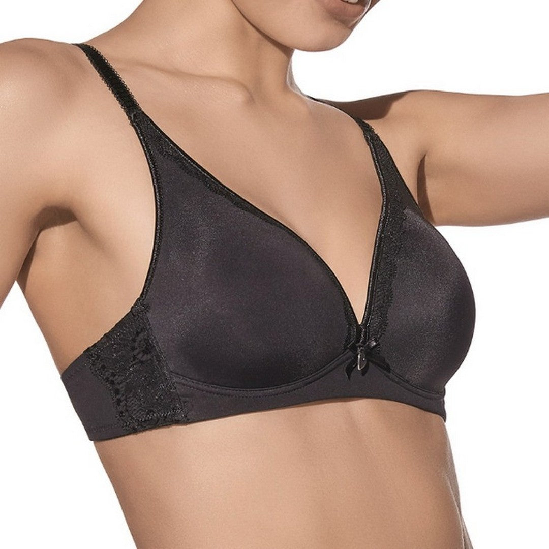Selene Reggiseno donna senza ferretto con imbottitura nero