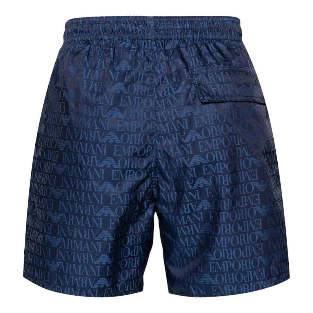 Emporio Armani Boxer Uomo Beachwear Blu Navy - 211740 4R442 15435