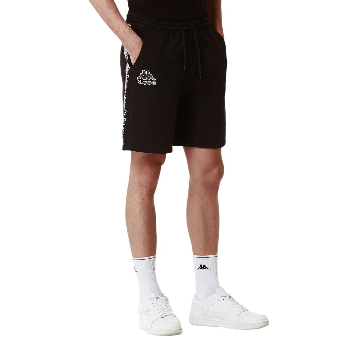 Kappa Pantaloncini Sportivi Uomo Logo Fulto Nero - 351J3YW-005