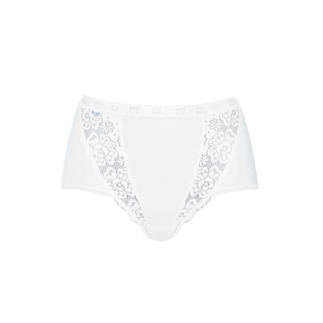 Sloggi Donna Chic Maxi Confezione 2 Slip Cotone elastico bianco