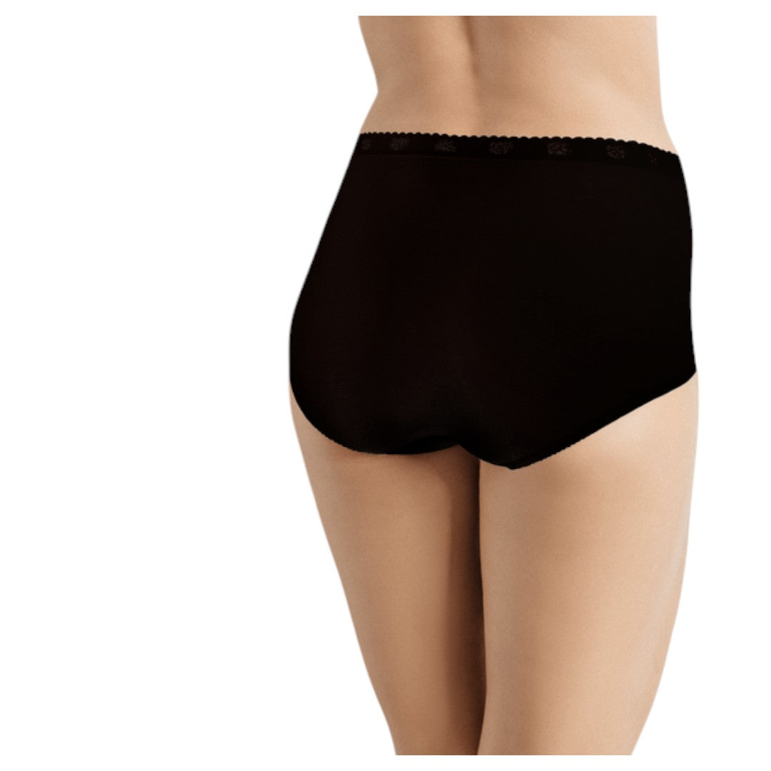 Sloggi Donna Chic Maxi Confezione 2 Slip Cotone elastico nero