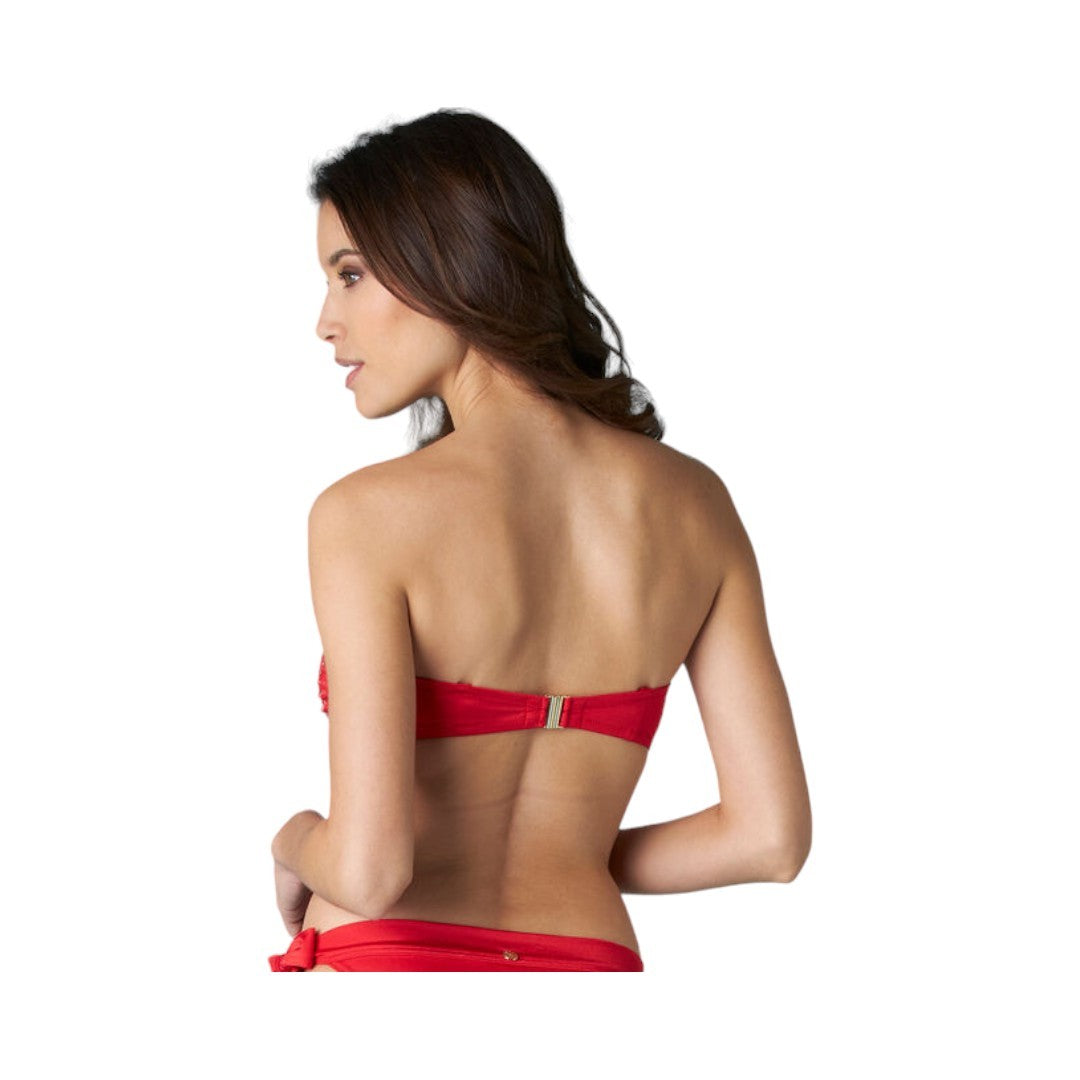 Lovable Costume Reggiseno Donna a fascia Fancy Shiny Micro, rosso- L0D41-008