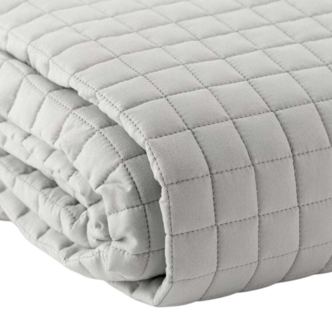 Riviera Quilt Singolo Bicolore Passpartout in Microfibra Grigio LE0692-0301