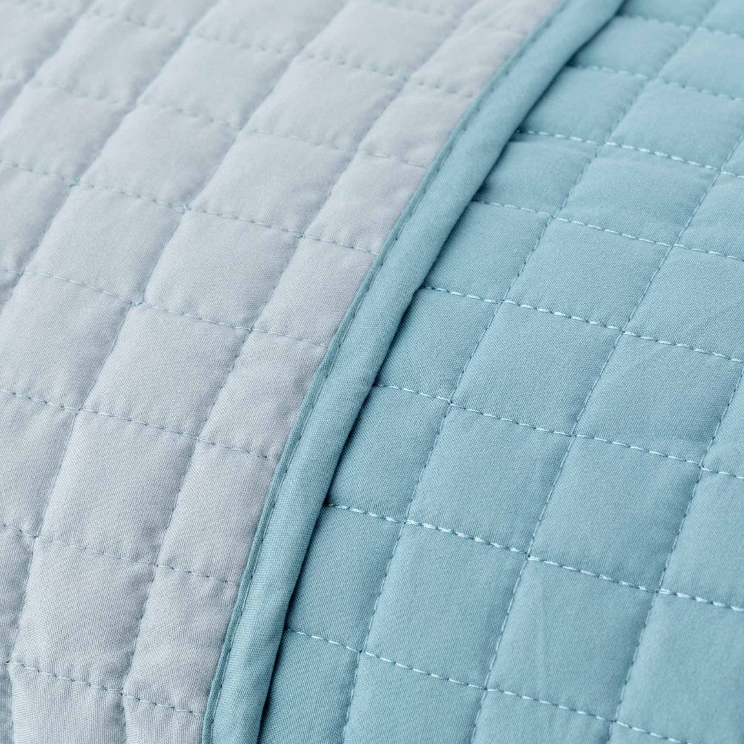 Riviera Quilt Singolo Bicolore Passpartout in Microfibra Denim LE0692-0501