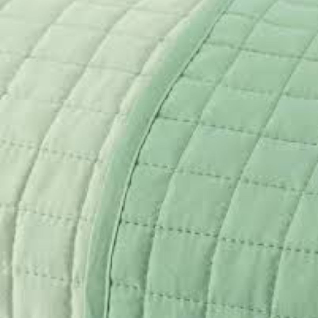 Riviera Quilt Singolo Bicolore Passpartout in Microfibra Verde giada LE0692-0601