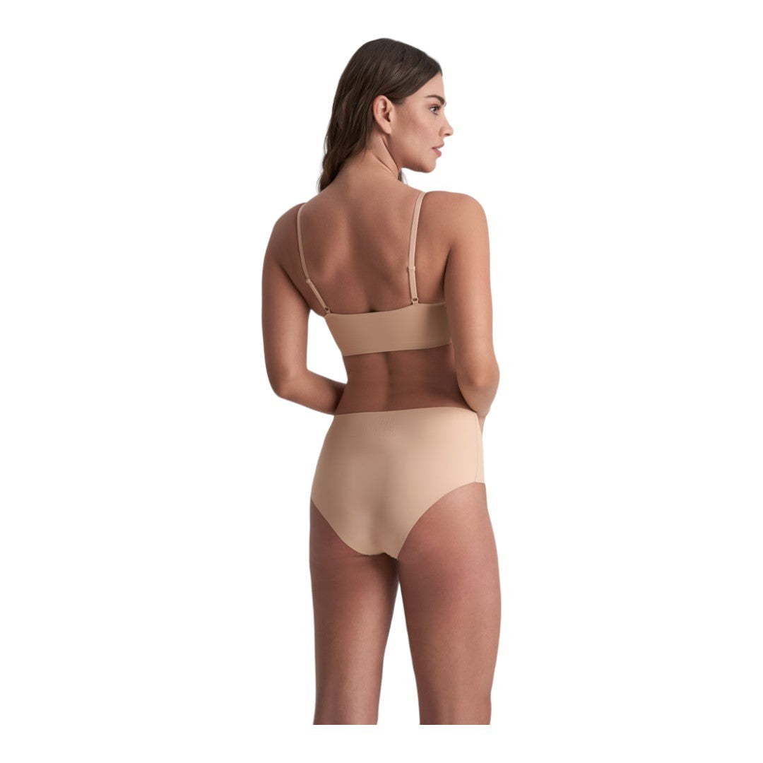 Bye Bra Slip Alto Donna Invisibile(2 pack: 1 nudo, 1 nero)