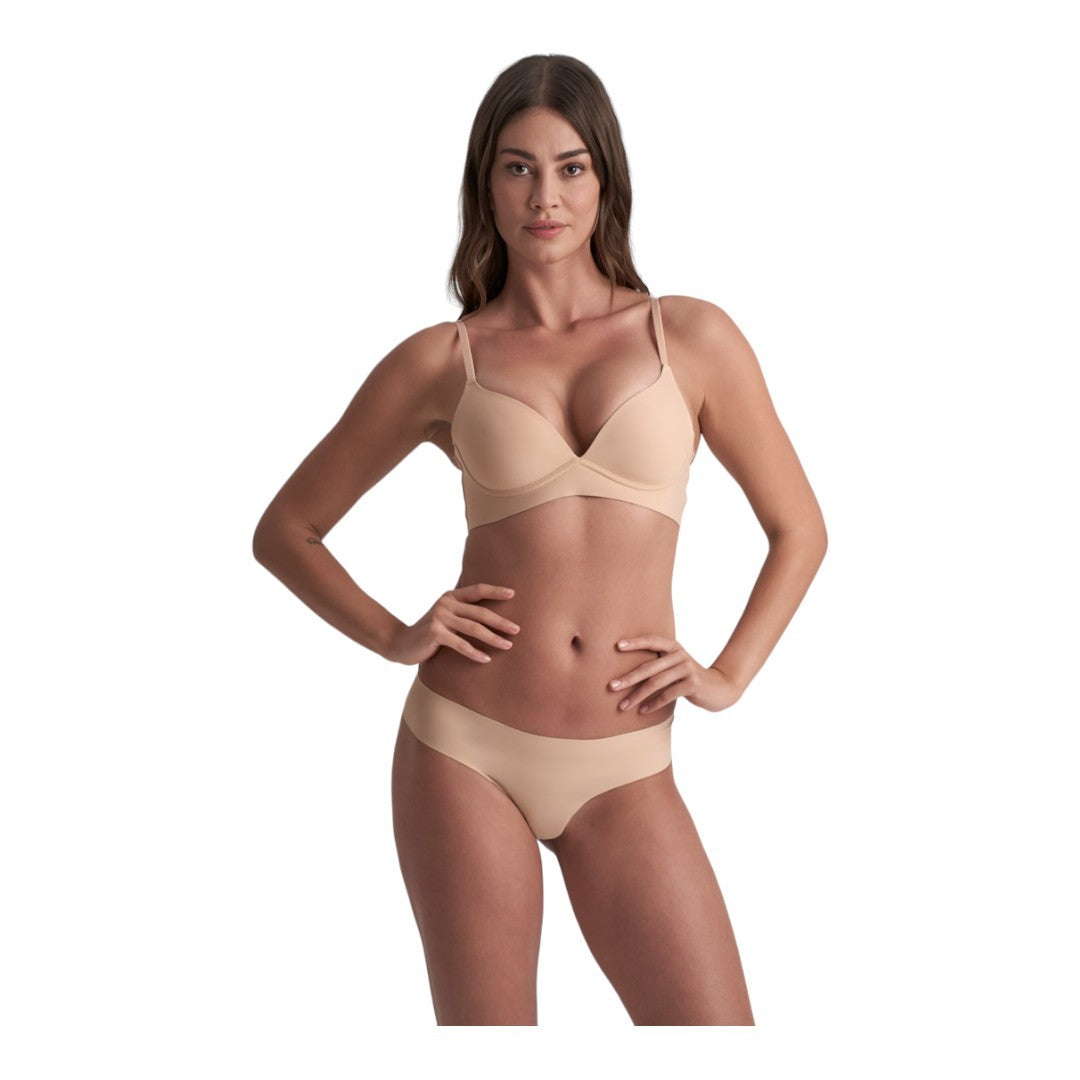 Bye Bra Perizoma Donna invisibile (2 Pack: 1 nudo, 1 nero)