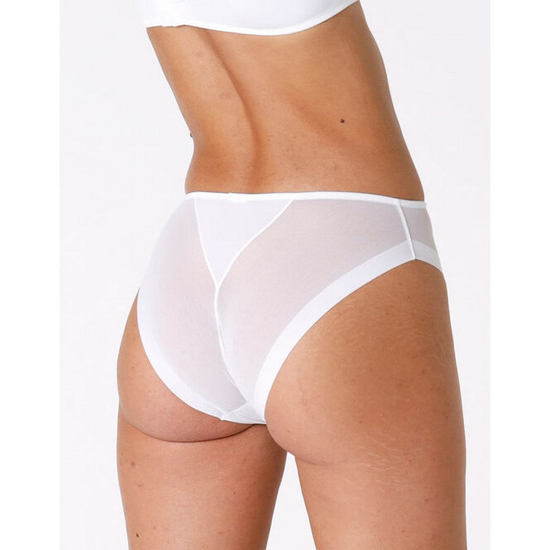 Lovable Slip midi sgambato Invisible Ultralight Bianco in microfibra e tulle