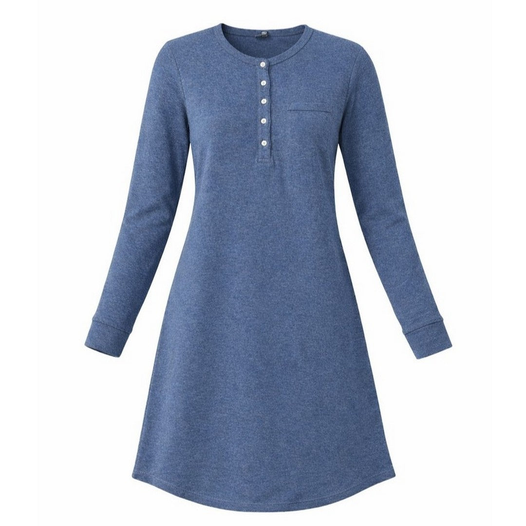 Lovable Camicia da Notte Donna Manica Lunga Caldo Cotone