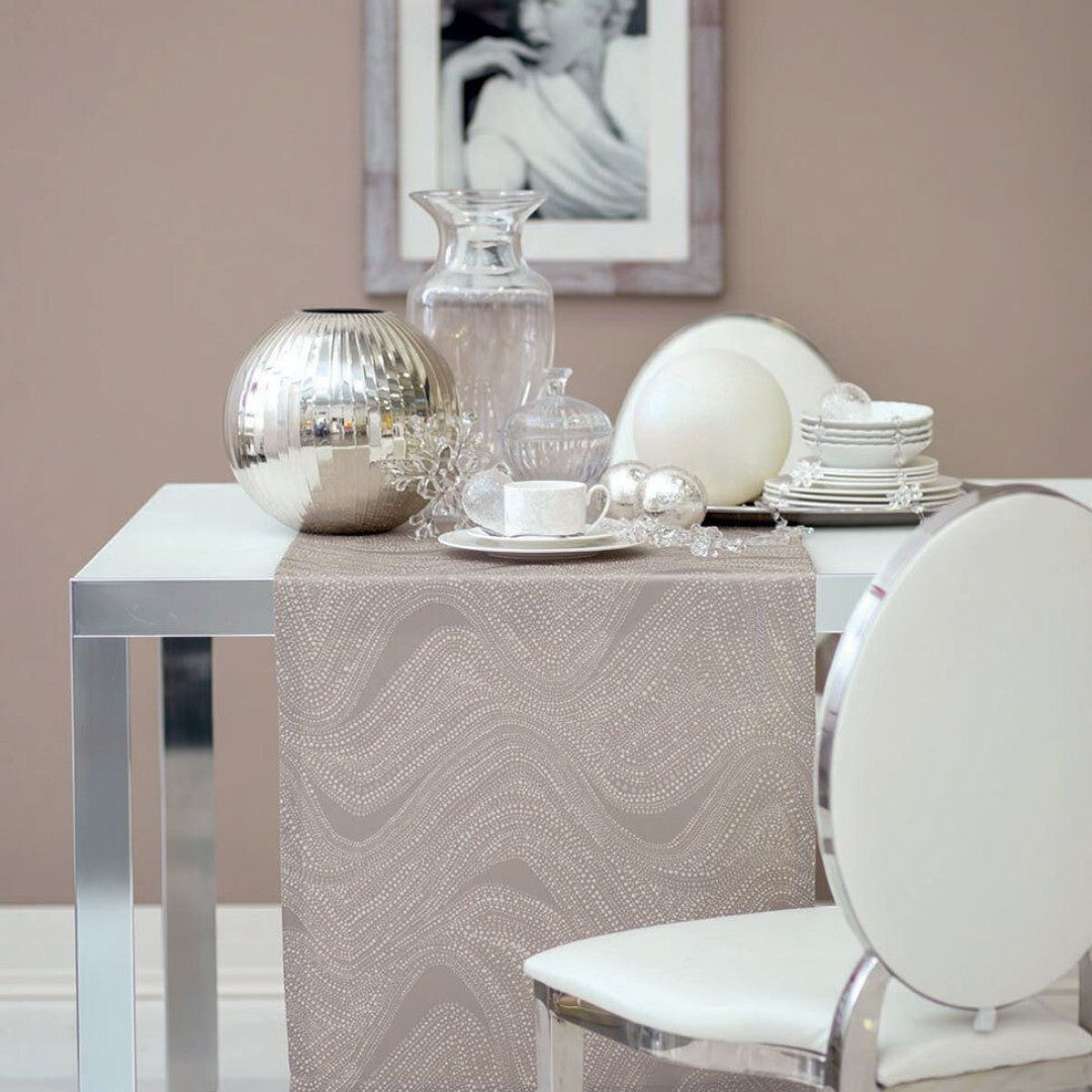 Blumarine Runner tessuto jacquard logo Blumarine in cristalli Crystelle-10302006