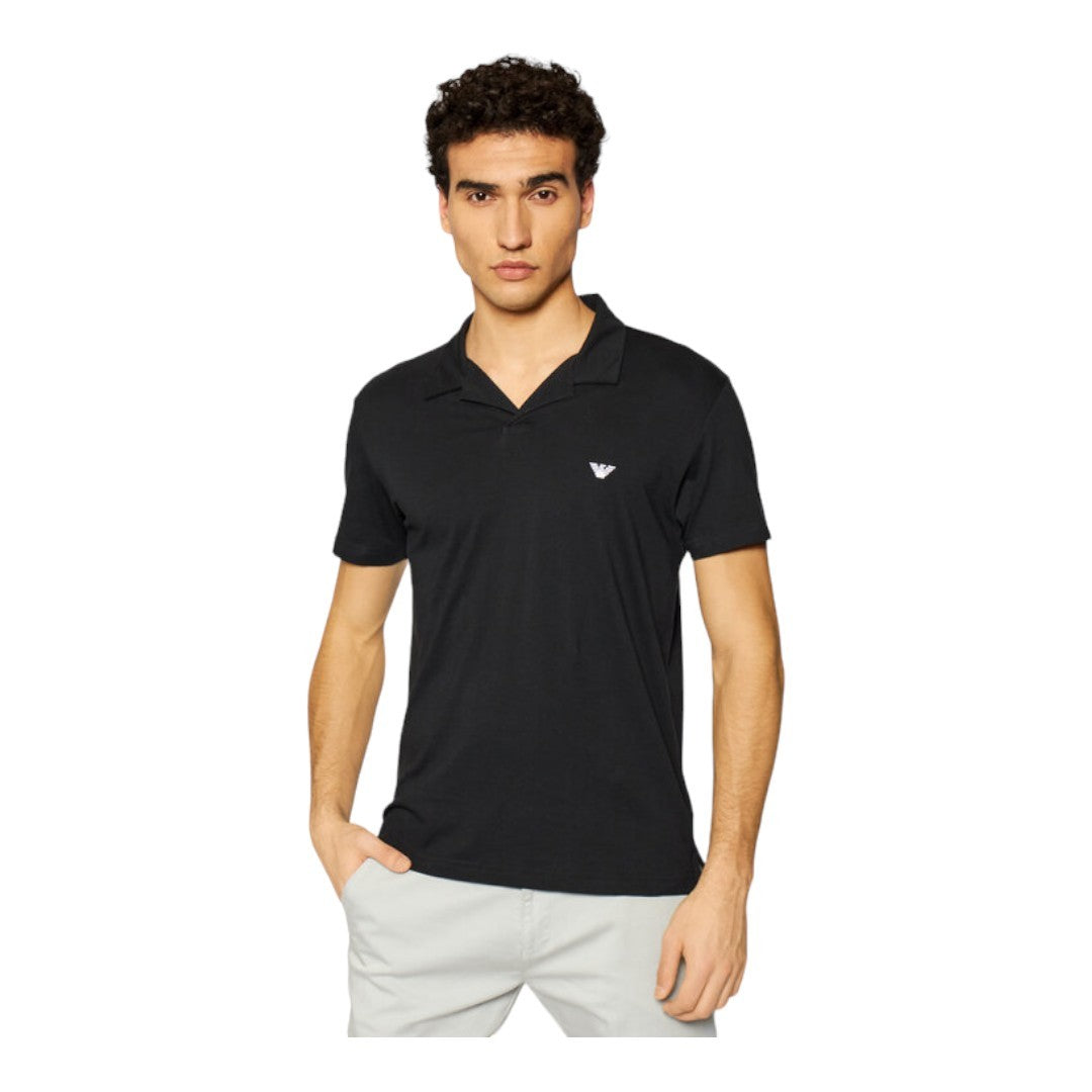 Emporio Armani Polo Uomo Beachwear Jersey Nero- 211837 1P472 00020