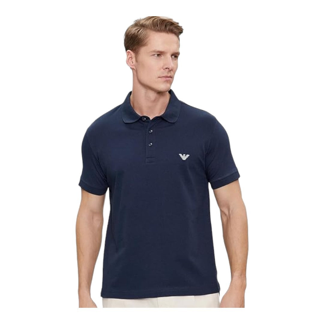 Emporio Armani Polo Uomo Beachwear Piquet Blu Cobalto - 211804 OP461 04433
